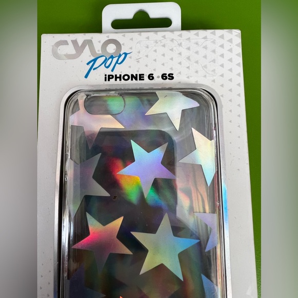 iPhone 6/6s PHONE CASE pop CYLO IRIDESCENT HALOGRAPHIC  chrome STAR graphic NEW - Picture 3 of 6